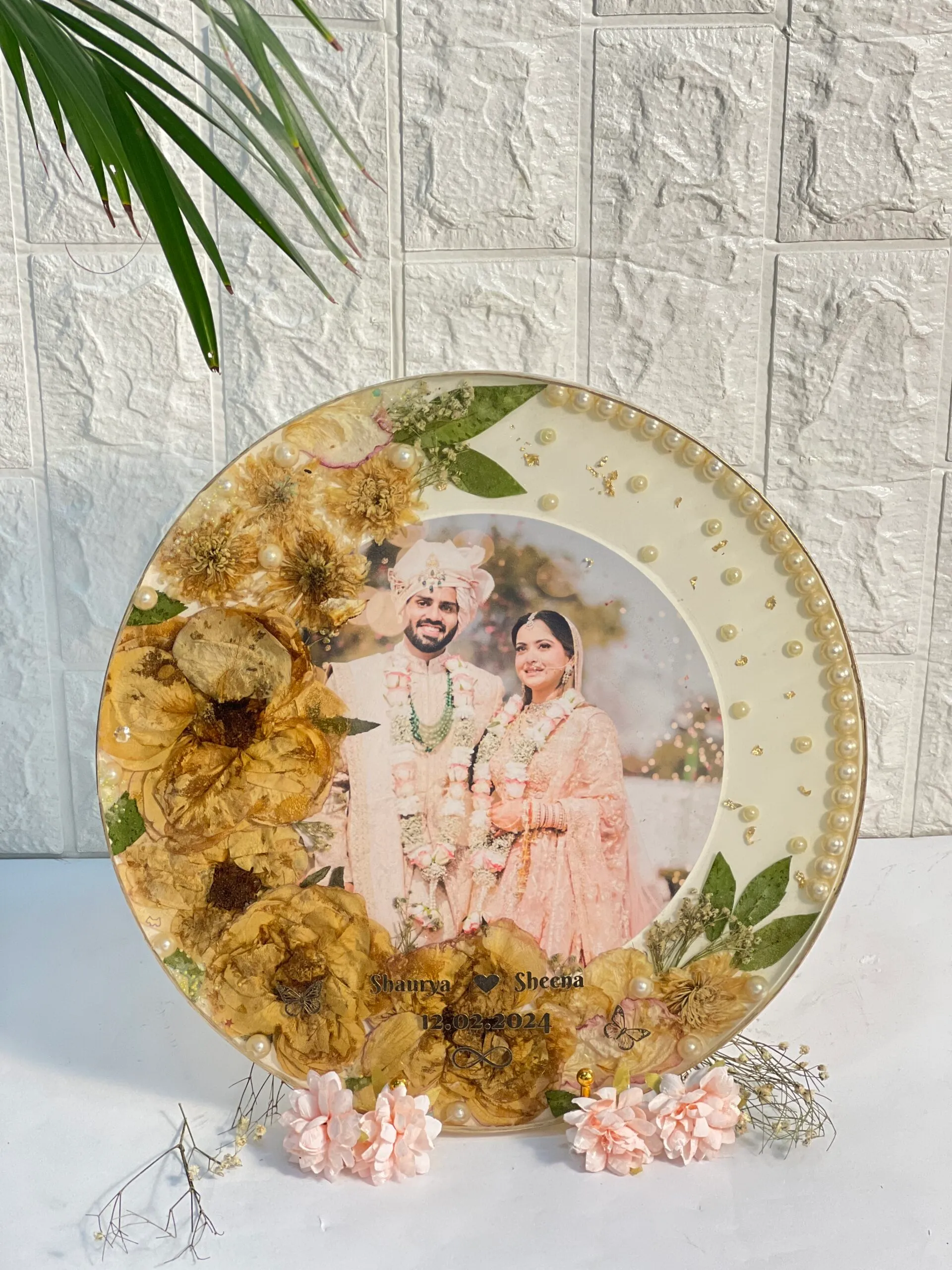deep casting flower preservations (circle shape)