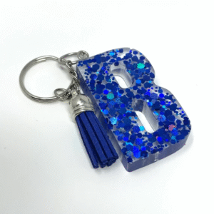 resin key chain “b” letter