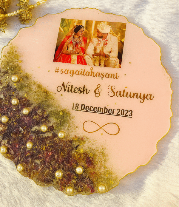 forever preserved love agate resin frame