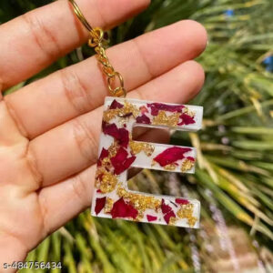 resin key chain “e” letter