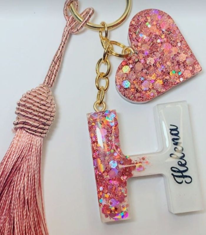 resin key chain “h” letter