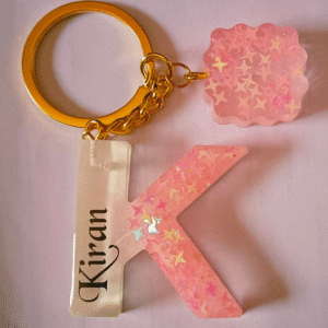 resin key chain “k” letter