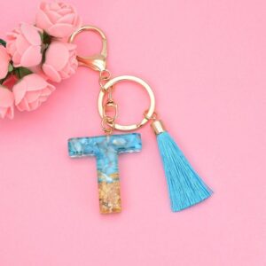 resin key chain “t” letter