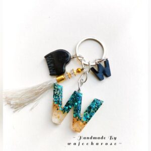 resin key chain “w” letter