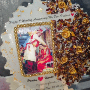 wedding bloom resin frame